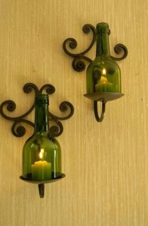 Recycle Products Vintage Bottle Candle Sconce